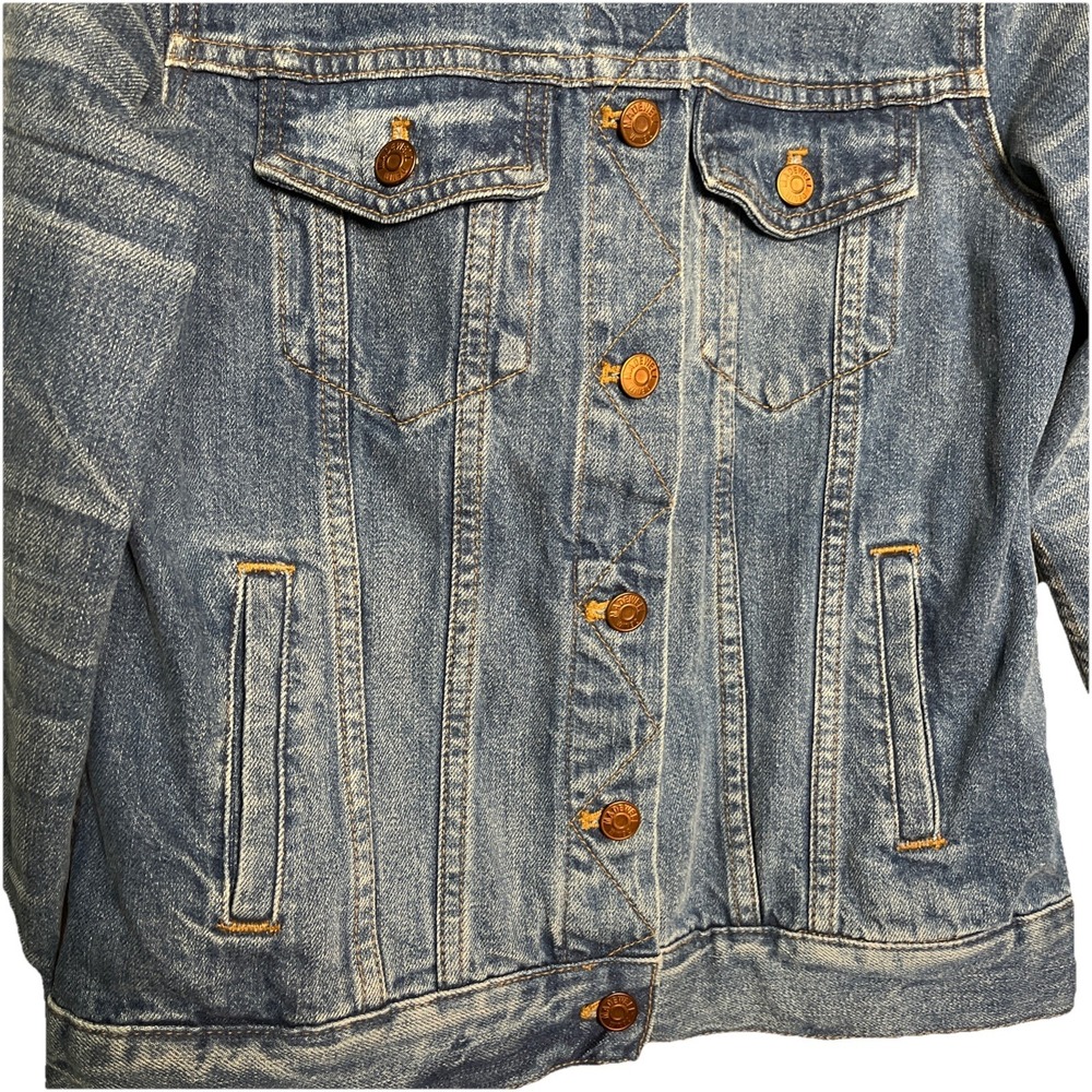 MADEWELL Jacket Womens M Jean Painter Wash Trucker Classic Denim Cotton Blue - Picture 4 of 8